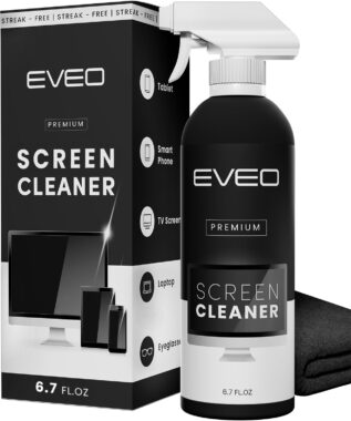 EVEO® Streak-Free Screen Cleaning Kit – TV, Monitor, Laptop, iPad, Car
